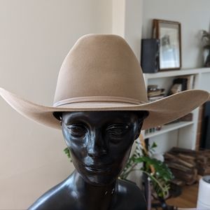 John B Stetson Cowboy Hat in Beige 7 1/4
